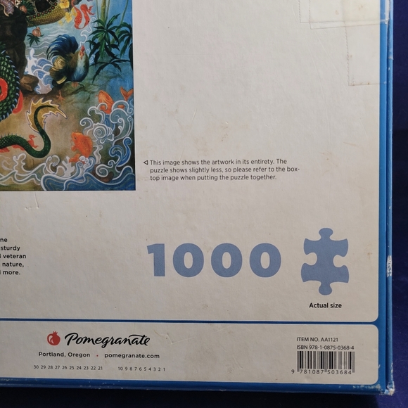 Pomegranate artpiece 1000 pc puzzle Dragon of the Yangtze Heidi Taillefer USED - Picture 3 of 7